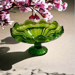 LE Smith Simplicity Line Green Compote